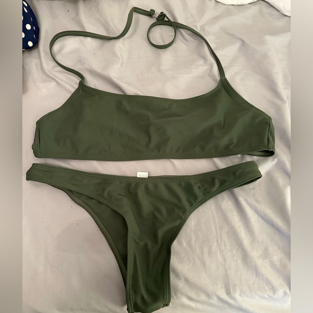 Army green bikini